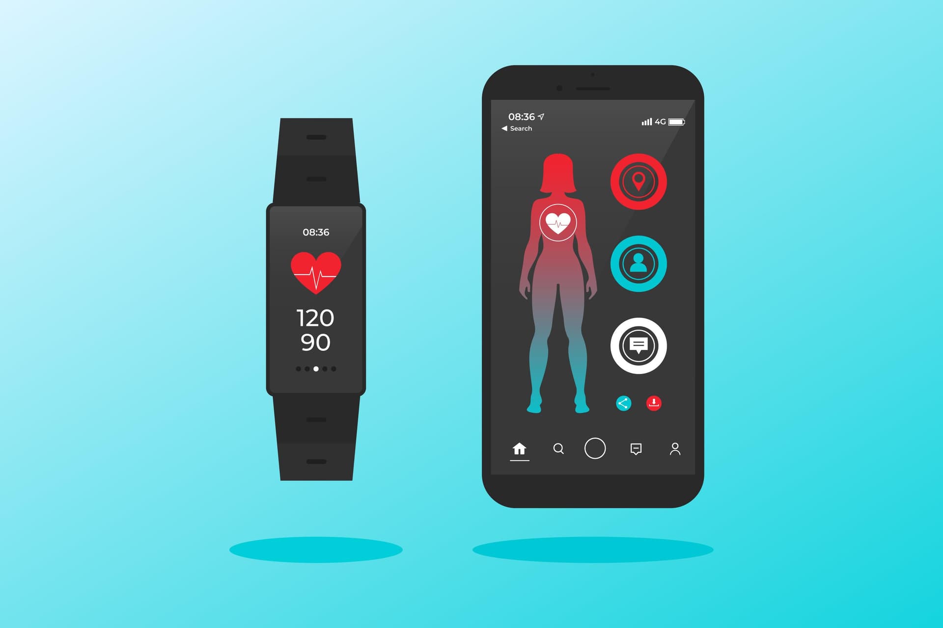 Wearable fitness tracker helping monitor posture and activity